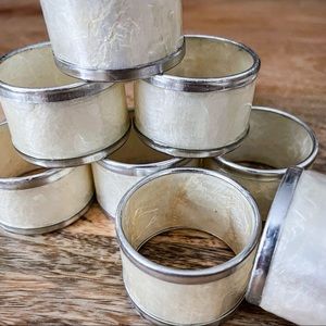 Napkin Rings by Shell Craft Products Set of 8 VTG